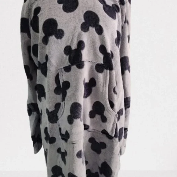 Disney Micky Mouse Fleece Women's Pullover Top Size Extra Large Grey and Blue - Picture 2 of 8